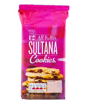 Marks and Spencer Marks and Spencer M&S Sultana Butter Biscuits Set of 30 | 2 x 15 | Vegetarian | 2 x 250 g