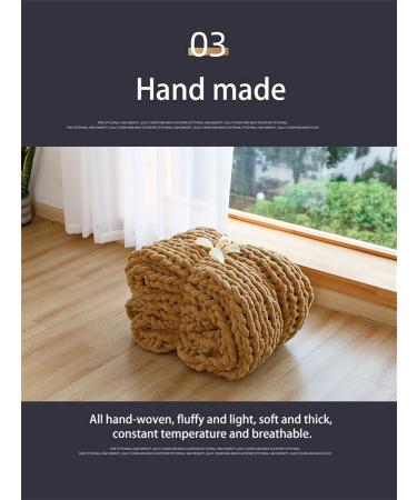 Qarnberg Premium Handmade Knitting Blanket - Large Soft Cozy Cable Pattern - Super Cozy Pink 120x150cm/47x59in - International Shipping - Buy Online on GoSupps.com