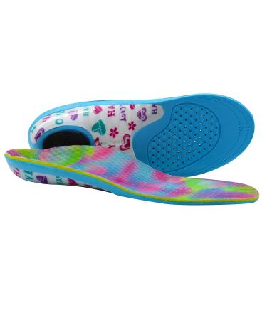 Kids Orthotic Insoles Arch Support Shoe Inserts for Flat Feet  Over-Pronation  Plantar Fasciitis  Foot Heel Pain Relief  Lightweight  Shock Absorbing and Breathable Insoles for Active Children Toddler: 7-9 | 23-25 EU | 1...