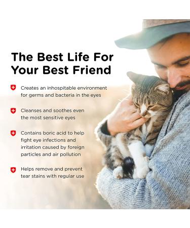 Nutri-Vet Eye Rinse Liquid for Cats - 4oz | Gentle Eye Care Solution - Buy Online on GoSupps.com