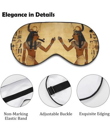 Premium Sleep Mask for Men & Women - Ancient Egyptian Eye Cover - Breathable & Adjustable Light Blocking Eye Shade for Deep Sleep - Buy Online on GoSupps.com