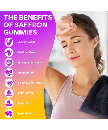 GrnLife 2 Pack Saffron Gummies for Kids & Adults 10-in-1 Saffron Supplements with 88.5mg Saffron Extract Support Calm Mind & Focus & Zzz Sugar Free Pineapple Flavor 120 Count - Buy Online on GoSupps.com