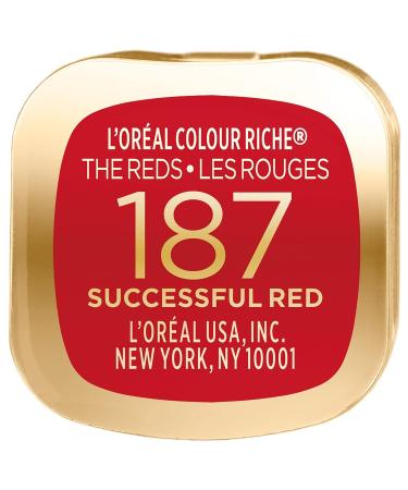 L'Oreal Paris Colour Riche Lipstick with Argan Oil and Vitamin E - Reds of Worth Successful Red 187 - Buy Online on GoSupps.com