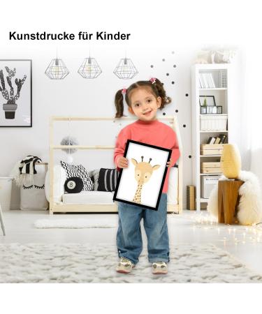 Marveligts 6 Set DIN A4 Posters | Children s Room Wall Art | Baby Room Decor | Grey Posters for Young Girls (Unframed) - A4 Size 21x29.7cm - Buy Online on GoSupps.com