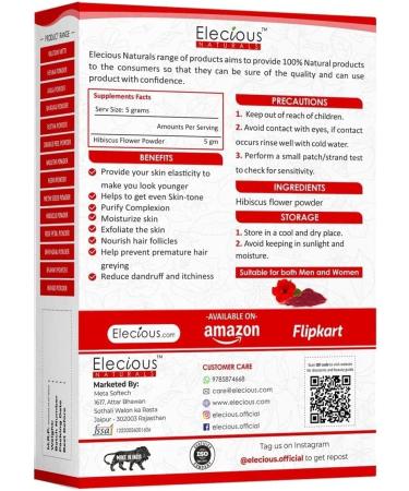  QURA QURA Hibiscus Powder for Hair Growth (200g) and Face Pack - Buy Online on GoSupps.com