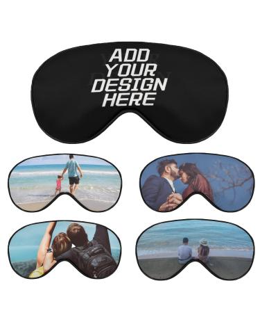 Personalized Adjustable Eyemasks Custom Eye Mask for Sleeping Design Your Text Photo Logo Shading Funny Sleep Masks for Home Hotels Airplanes Offices
