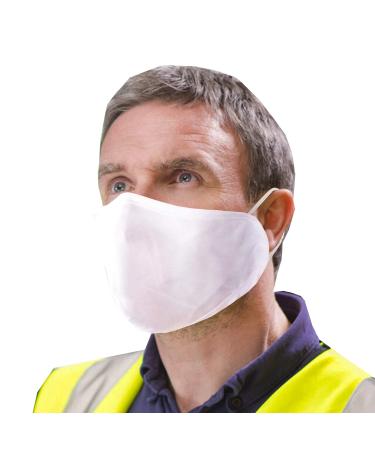 3-Layer Reusable Face Cover Non Medical Face Mask (Pack of 2) Blue/White