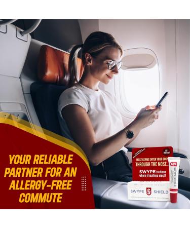 Swype Shield Nasal Gel - Drug-Free Allergen Blocker for Pollen Allergy Relief Ideal for Airplane Travel - Unscented 180+ Applications 0.27 oz (Pack of 1 - Buy Online on GoSupps.com