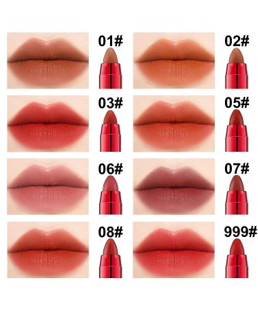 Velvet Matte 2-in-1 Lip Crayon with Brush | Waterproof Long-Lasting Lip Stain & Liner | Korean Lip Makeup Pen | Gift for Women - Shade 07 - Buy Online on GoSupps.com