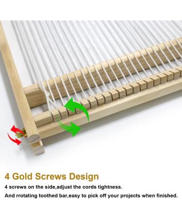 Wooden Multi-Craft Weaving Loom Kit - Large Frame 9.85x15.75x1.3inch - DIY Hand-Knitting Machine for Kids & Adults - White Tapestry Loom with Loom Stick Bar - Beginner-Friendly Handcraft Loom - Buy Online on GoSupps.com