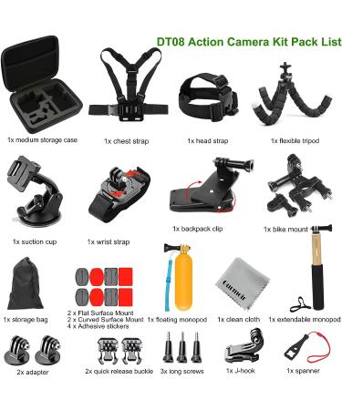 Action Camera Accessory Kit for GoPro, Insta360, DJI, AKASO - DT08 Bundle - Buy Online on GoSupps.com
