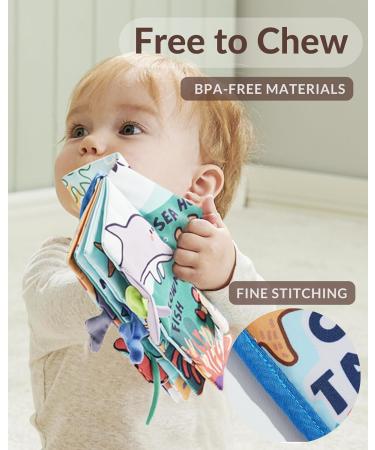 Crinkle Soft Baby Books 0-6 Months 3D Touch Feel Cloth Books for Babies Chewing Soft Books for Babies 0-6 Months Sensory Toys 0-6-12 Months Stroller Toys for Baby Girl Boy Gift(tails) - Buy Online on GoSupps.com