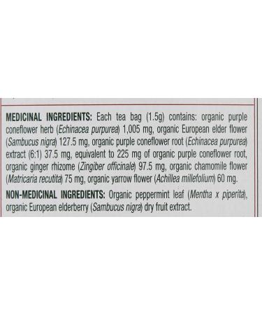 Traditional Medicinals - Organic Echinacea Plus Elderberry Herbal Tea (Pack of 6) - Help Fight off Respiratory Tract Infections - 96 Tea Bags Total Echinacea Plus Elderberry 16 count (Pack of 6) - Buy Online on GoSupps.com