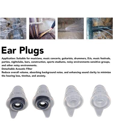 4Pcs Concert Ear Plugs - Noise Reduction Silicone Earplugs for Musicians | Ergonomic Drummer Hearing Protection - Buy Online on GoSupps.com