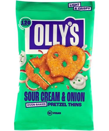 Olly's Pretzel Thins New Variety Pack 35g (Pack of 10) x2 Salted x2 Multi Seeded x2 Sour Cream x2 Sweet Chilli x2 Cheesy Low Calorie Snacks Low Fat Source of Fibre No Preservatives - Buy Online on GoSupps.com