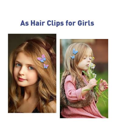 16-Piece Glitter Butterfly Hair Clips for Girls and Women - Silver/Diamond - Chiffon Fairy Wings Hair Accessories - Buy Online on GoSupps.com