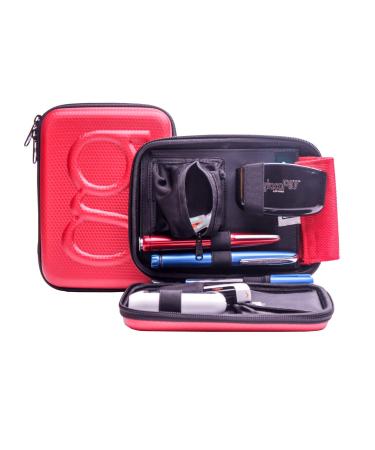 Glucology diabetes accessories Bag large - organizer for blood sugar test strips medication glucose measuring device tablets insulin spraying needles and lancets - hard bowl (classic red) ... Classic red - Buy Online on GoSupps.com