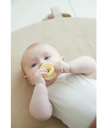 Filibabba Silicone Pacifier Set | Baby Pacifiers 100% Silicone | Danish Design | Round Pacifiers in Pale Banana | 2 Pieces with Pacifier Box - Buy Online on GoSupps.com