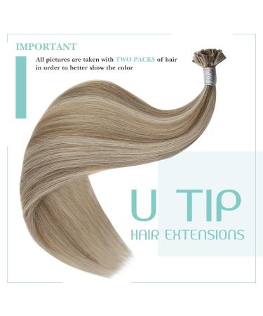 Youngsee Real Hair Bonding Extensions 35cm Light Brown U Tip | Remy Hair Keratin Extensions #P8A/60 - 50g - Buy Online on GoSupps.com