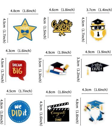 Ercadio 72 Pack Graduation Edible Cupcake Toppers Class of 2024 Grad Cap Cupcake Picks for 2024 Graduation Theme Party Cake Decorations Supplies Edible-72 - Buy Online on GoSupps.com