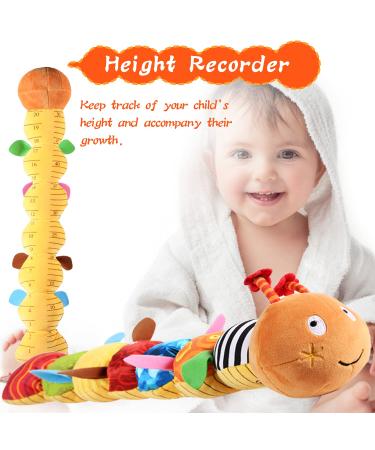 JERICETOY Musical Caterpillar Infant Toy for Baby Development | Rattle, Crinkle, Squeaker | 0-12 Months Boys Girls | Rich Colors & Textures | Orange - Buy Online on GoSupps.com