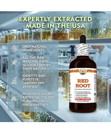 Hawaii Pharm Red Root Extract, Tincture for Heart and Lymphatic Wellness, Promotes Digestive Comfort, Aids Detoxification, Supports Gut Balance and Nutrient Absorption - 4 fl.oz 4 Fl Oz (Pack of 1) - Buy Online on GoSupps.com