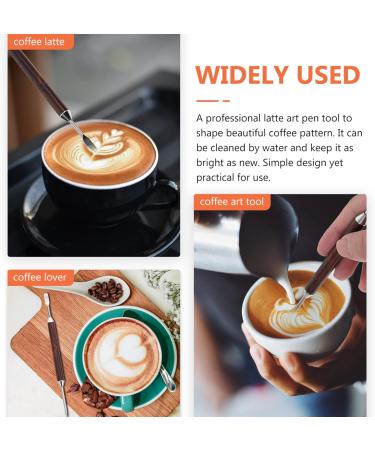 Buy Lurrose Coffee-Free Linen Pencil Cake Template & Barista Pen - Stainless Steel Coffee Art Tool for Perfect Coffee Designs - Buy Online on GoSupps.com