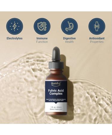 Fulvic Acid Complex Drops 1 Fl Oz Bottle | Hydration, Antioxidant, Gut Health | Immune Support | Nutrient Absorption | Trace Minerals | Cognitive Wellness | 2+ Month Supply - Buy Online on GoSupps.com