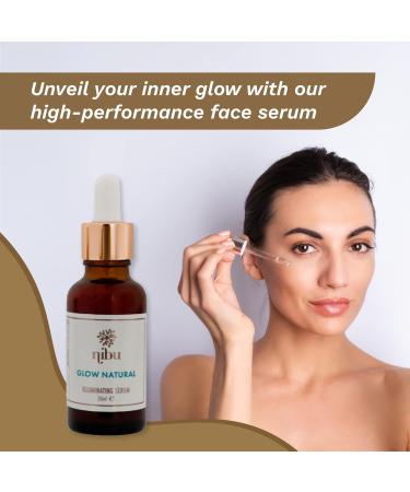  Nibu Glow Natural Serum 30ml Anti-aging anti-wrinkle reduces hyperpigmentation hydrating brightening and illuminating Organic face serum for men and women - Buy Online on GoSupps.com