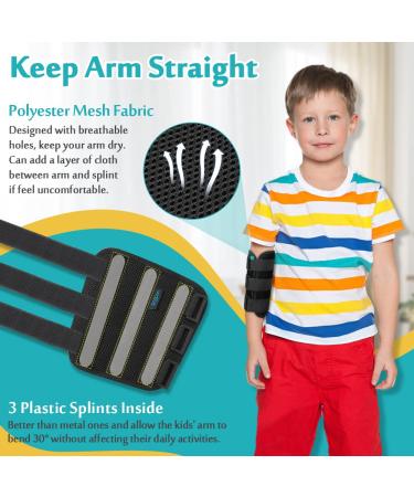 Pediatric Elbow Splint for Cubital Tunnel Brace | Ulnar Nerve Arm Immobilizer Support for Kids | Tendonitis & Radial Nerve Splint | Small Size, Black - Buy Online on GoSupps.com