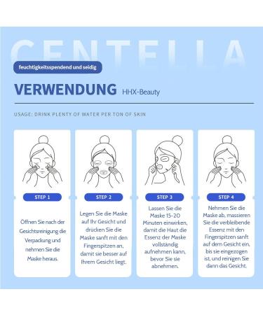 Shefave Centella Asiatica Face Mask Korean Face Mask 5 Pieces Cloth Masks Face Moisturising Masks Beauty Repair Face Sheet Mask After Sun Deep Hydration Pore Reduction - Buy Online on GoSupps.com