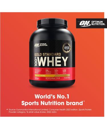 Optimum Nutrition Gold Standard 100% Whey Protein Powder - Salted Caramel 76 Servings 2.28 kg | Muscle Building & Recovery | International Shipping - Buy Online on GoSupps.com