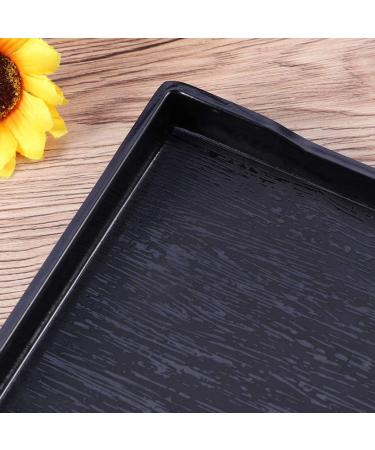 Reptile Food and Water Bowl-Large Reptile Water Dish Also Fit for Bath- Shallow Water Dish for Reptiles- Large Size (Black) Size 1 - Buy Online on GoSupps.com