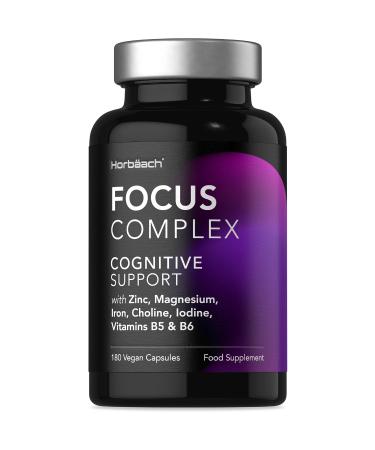 Nootropic Brain Supplements | 180 Vegan Capsules | Cognitive Complex Enhancer for Mental Performance Focus & Energy | by Horbaach - Buy Online on GoSupps.com