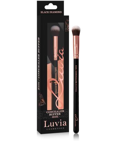 Luvia concealer brush - Buffer Brush E101 - Conceal brush in black/rose gold - vegan cosmetics make -up brush/cosmetic brush concealer buffer - E101 black/ros gold