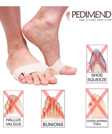 Pedimend Sesamoiditis Pain Relief Pads - Gel Pillows for Foot Care Midfoot Support & Orthopedic Shoe Inserts - Beige (2 Pairs) - Buy Online on GoSupps.com