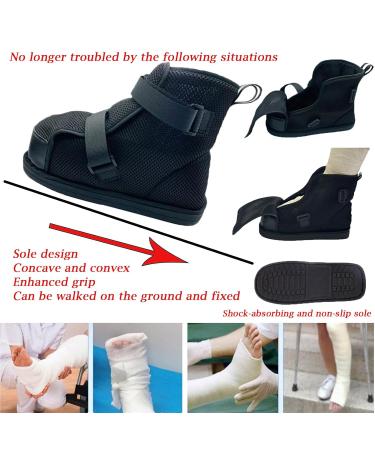Buy Medical Boots & Post-Operative Shoes | Adjustable Orthopedic Walking Shoes for Foot Fractures & Bunions - Black High Top Mesh (Small - Buy Online on GoSupps.com