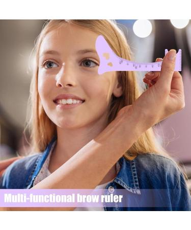 Eyebrow Ruler | Silicone Eyebrow Makeup Mapping Template | Brow Positioning Ruler Makeup Guide Tool Professional Quick Eye Makeup Tool Purple - Buy Online on GoSupps.com