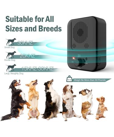 Anti Barking Device 3 Frequencies Dog Deterrent Devices 33Ft Ultrasonic Stop Deterrent Anti Barking Rechargeable Pet Gentle Dog Bark Control Device Training Tool for Big Small Dogs Indoor Outdoor - Buy Online on GoSupps.com
