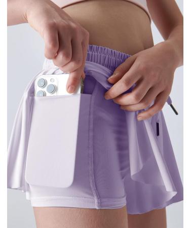 3 Pack Girls Flowy Shorts with Spandex Liner - 2-in-1 Butterfly Skirts for Youth Fitness and Sports - Size 4 Small - Buy Online on GoSupps.com