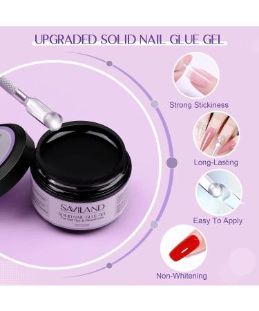 Saviland Nail Tips & Glue Gel Kit - Clear Coffin Fake Nails with 4-in-1 Mini Lamp for DIY Acrylic Extensions at Home - Buy Online on GoSupps.com