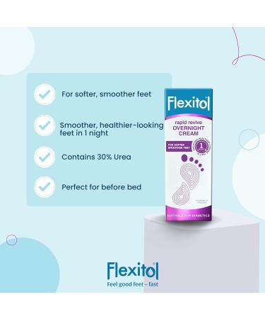 Flexitol Rapid Revive Overnight Cream 50g - Moisturizing Cream for Dry, Hard, and Rough Skin on Feet - Smoother Feet in 1 Night - Buy Online on GoSupps.com