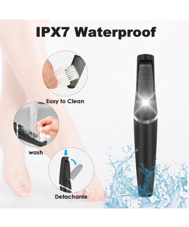 Dongxw Electric Foot Callus Remover - Rechargeable Pedicure Kit with 2 Rollers, 2 Speeds, LED Light - Waterproof for Foot Scraper, Dead Skin Removal - 3 Pack - Buy Online on GoSupps.com