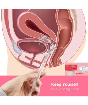 Vaginal Cleaning Syringe | Reusable Manual Pressure Cleaner Kit with 3 Nozzles - 600ml Capacity for Personal Hygiene - Buy Online on GoSupps.com