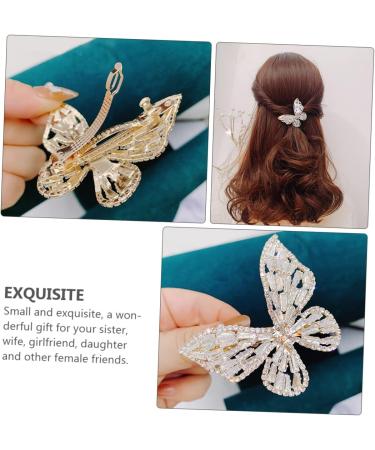 FRCOLOR Hair hairpin rhinestone hair clips bling hair clamps sparkling hair clips women Girls Hair Accessories metal hair clips Butterflies Headwear woman spring clip Zinc alloy Clamps - Buy Online on GoSupps.com