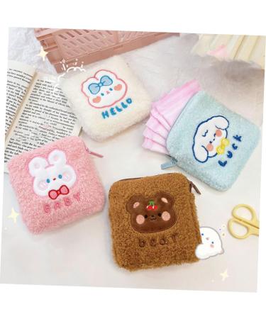 Lurrose Napkin Storage Bag Organizer | Cute Handbag for Ladies Menstrual Pad | Plush Period Pouch - Buy Online on GoSupps.com