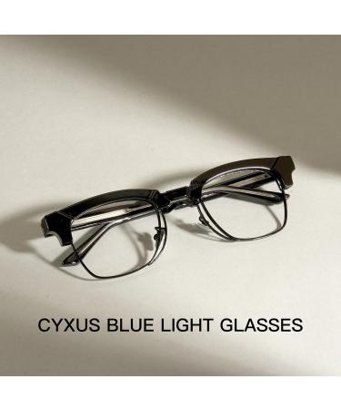 Cyxus Blue Light Filter Glasses for Men & Women - Fashionable Computer & Gaming Safety Glasses 8557 Black - International Shipping Available - Buy Online on GoSupps.com