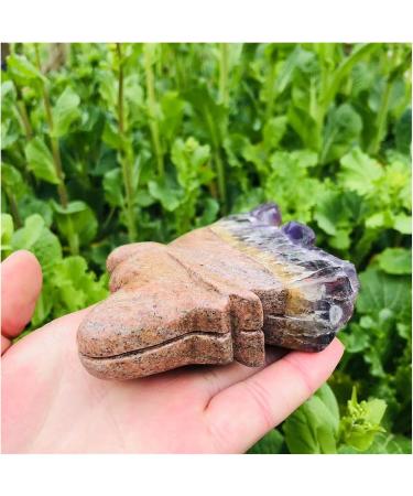 Natural Crystal Rough Natural Crystal Rough Raw Natural Amethyst Quartz Crystal Stone Cluster Angel Wing Carvings for Home Collection Home Decoration 1pc - Buy Online on GoSupps.com