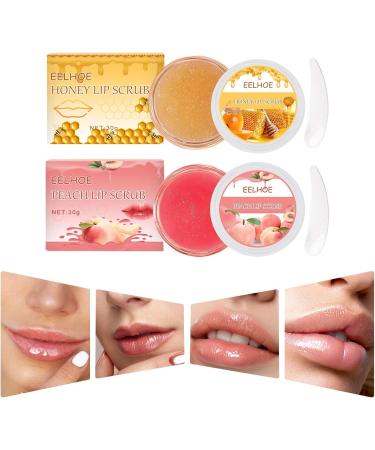 Mllkcao Peach Lip Peeling & Moisturizer - Repair Dry Cracked Lips | 2-Pack Lip Cream - Buy Online on GoSupps.com
