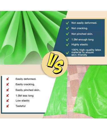 Skin-Friendly 1.5m Resistance Band for Men and Women - Ideal for Leg Stretch, Yoga, Pilates, Fitness Rehab - Green - Buy Online on GoSupps.com